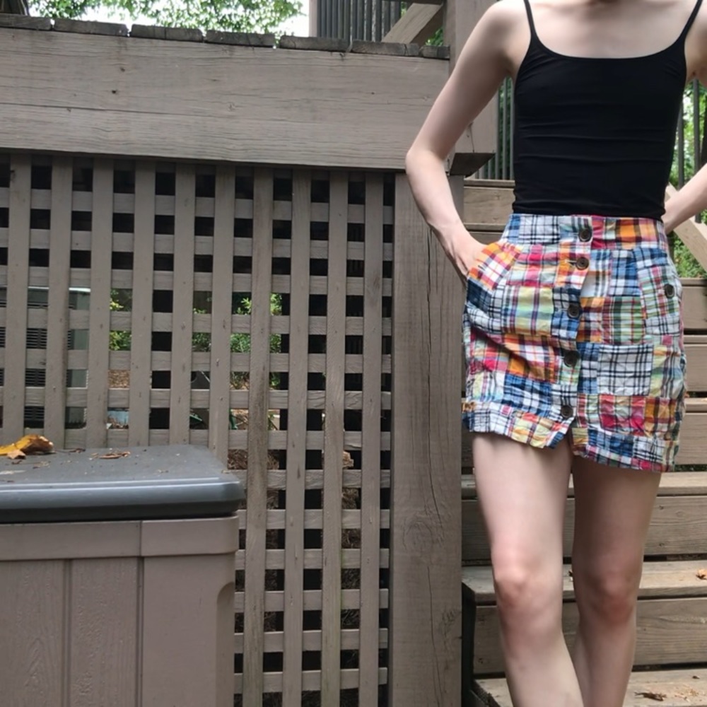 J Crew Plaid Mini Skirt